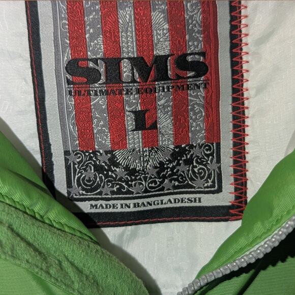 Sims Ski Coat Adult Large Green Full Zip Hooded Coat Midweight Mens Snowboard - Picture 2 of 13